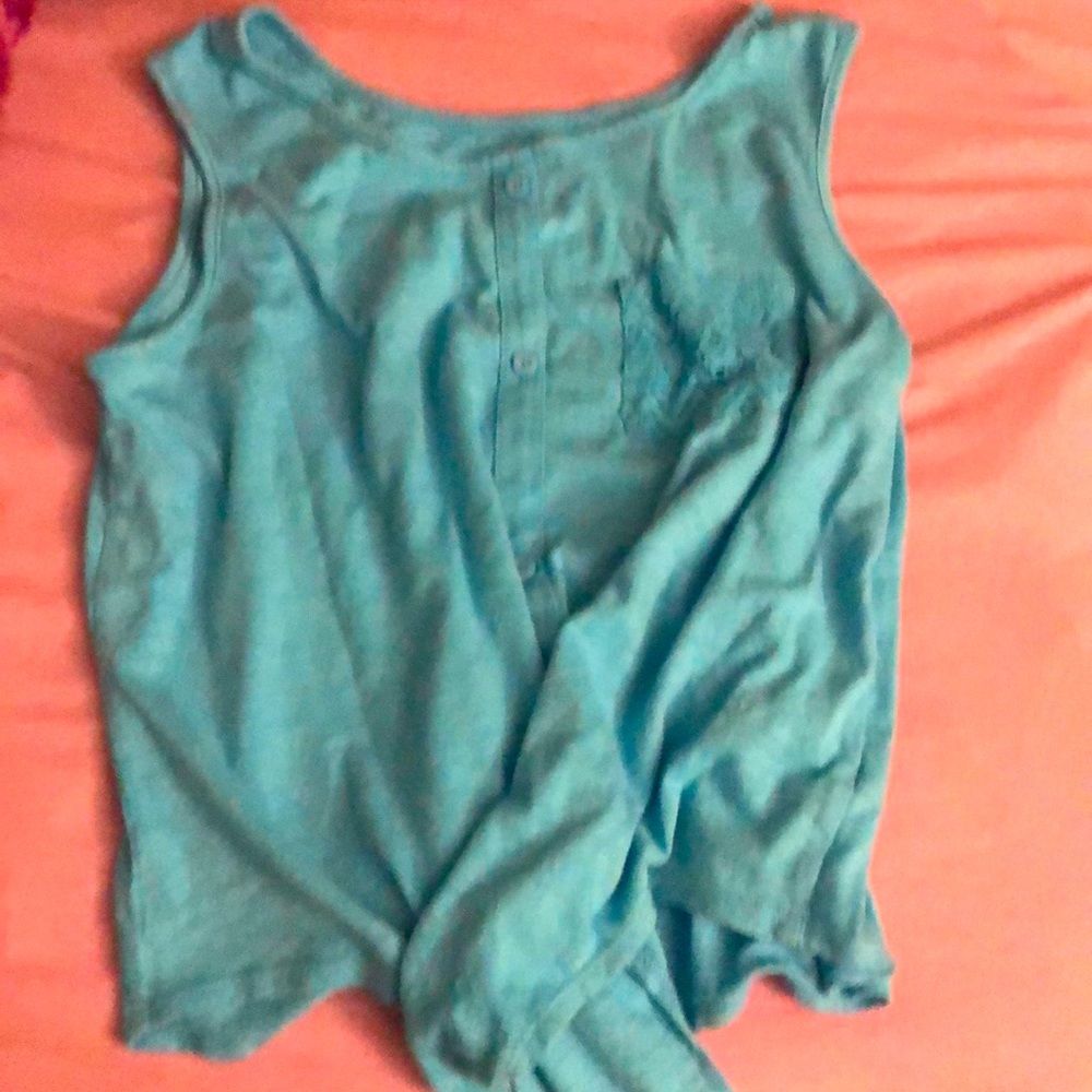 Girls tank top with tie bottom